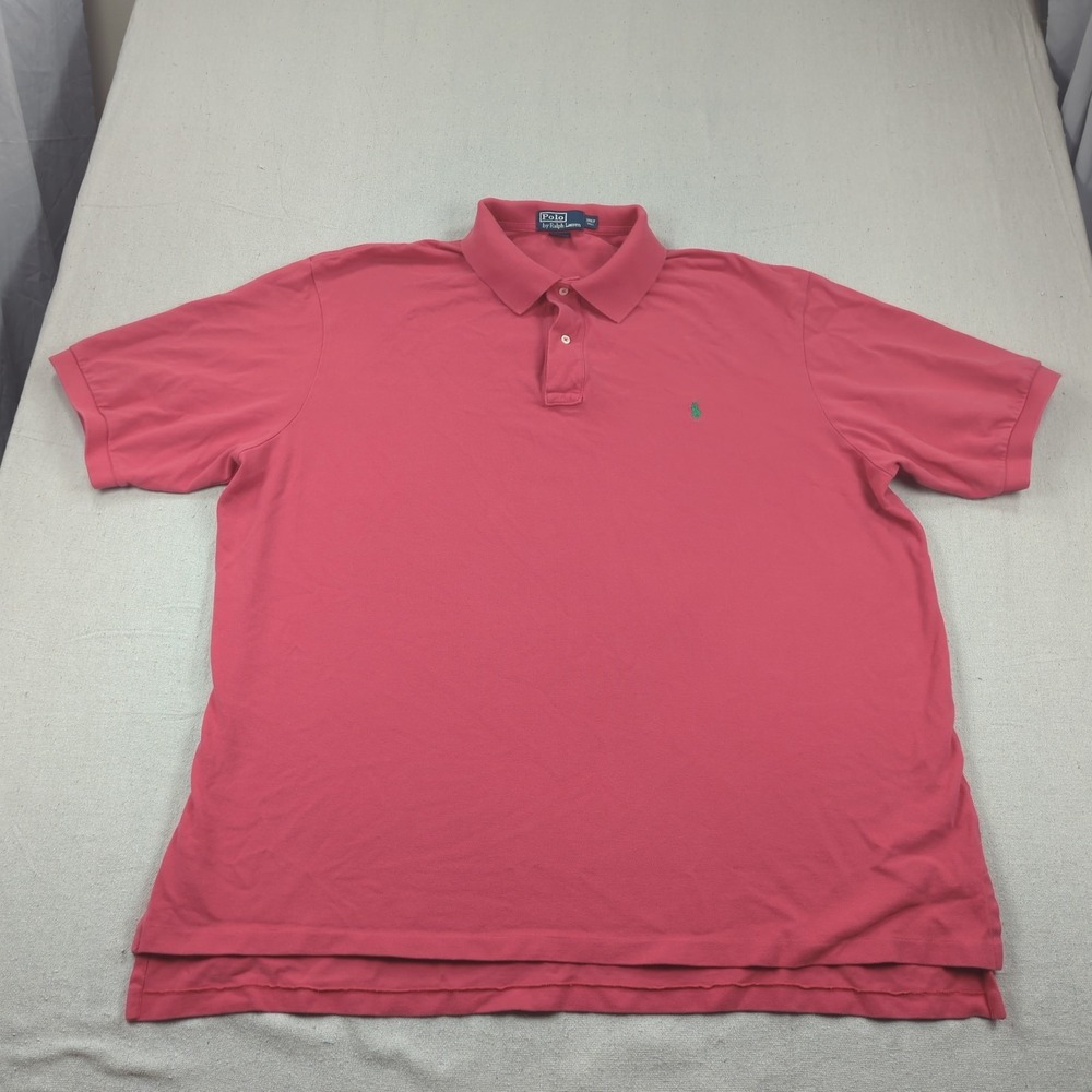 Polo Ralph Lauren Shirt Mens 3XLT Red Classic Casual Preppy Office Golf